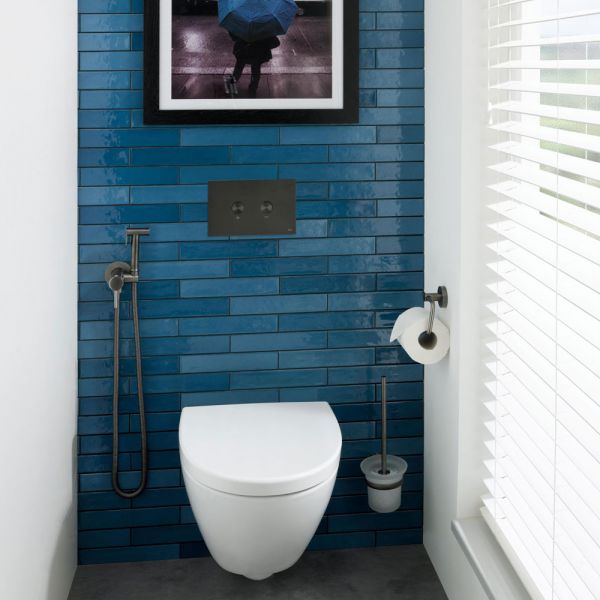 JTP VOS Brushed Black Wall Mounted Toilet Roll Holder #3