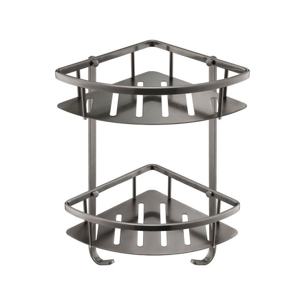 JTP VOS Brushed Black Corner Twin Basket