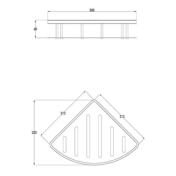 JTP VOS Brushed Black Corner Basket #2