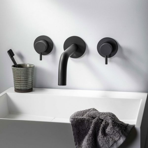 JTP VOS Brushed Black Wall Mounted Slim Spout 200mm #3
