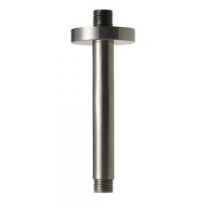 JTP VOS Brushed Black 150mm Round Ceiling Mounted Shower Arm