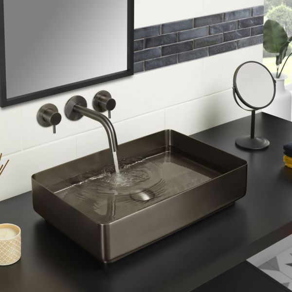 JTP VOS Brushed Black Wall Mounted Spout 200mm #3