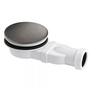 JTP Brushed Black Slim Shower Waste
