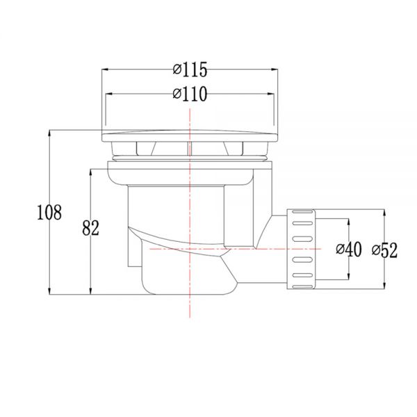 JTP VOS Brushed Black Shower Waste #2