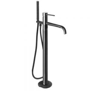 JTP VOS Brushed Black Floor Standing Bath Shower Mixer Tap