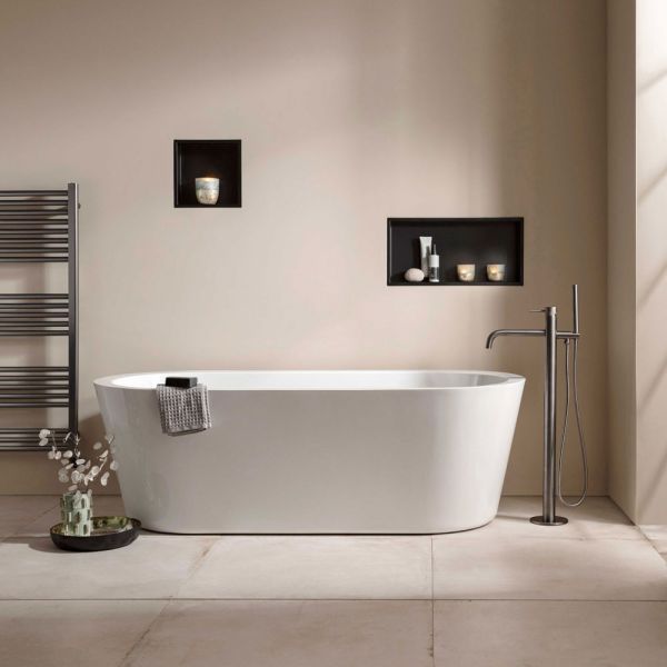 JTP VOS Brushed Black Floor Standing Bath Shower Mixer Tap #3