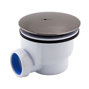 JTP VOS Brushed Black Slim Shower Waste