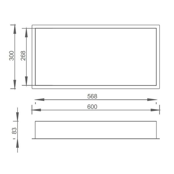 JTP Brushed Black Shower Niche 600 x 300mm #2