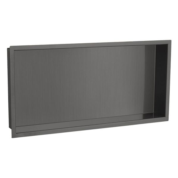 JTP Brushed Black Shower Niche 600 x 300mm