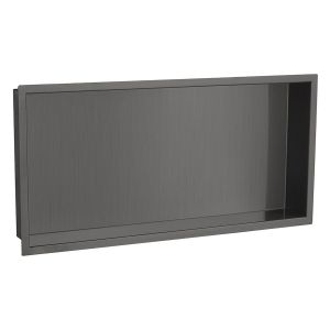 JTP Brushed Black Shower Niche 600 x 300mm