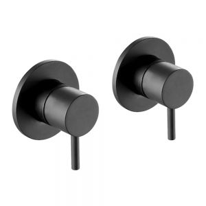 JTP VOS Matt Black Wall Mounted Valves