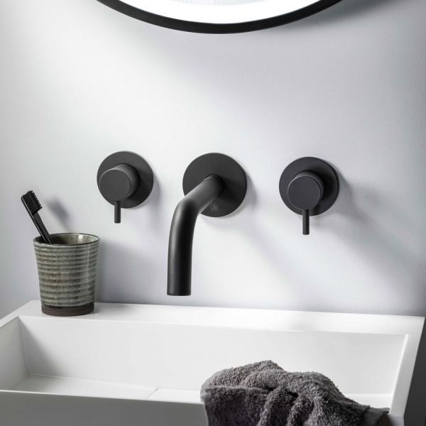 JTP VOS Matt Black Wall Mounted Valves #3