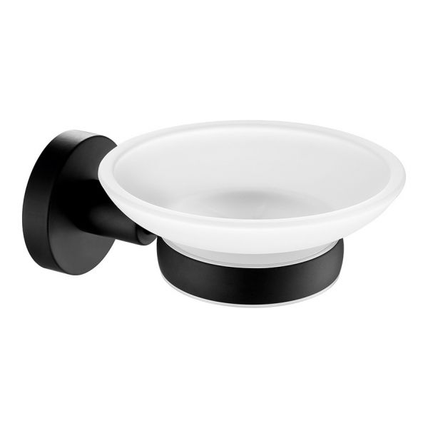 JTP VOS Matt Black Wall Mounted Soap Dish