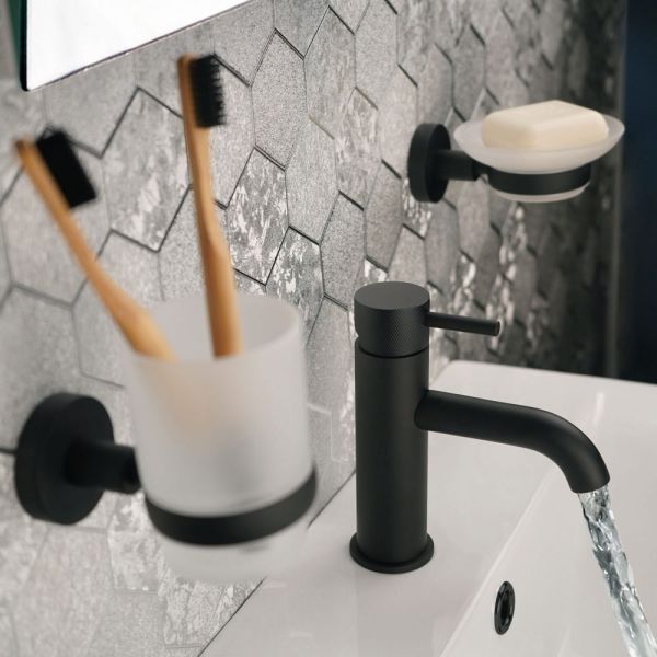 JTP VOS Matt Black Wall Mounted Tumbler Holder #3