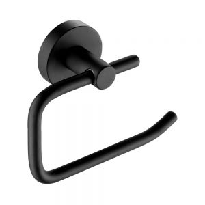 JTP VOS Matt Black Wall Mounted Toilet Roll Holder