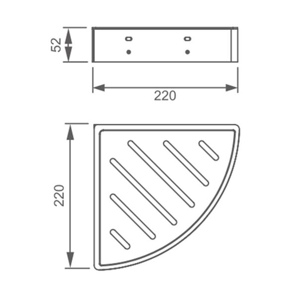JTP VOS Matt Black Corner Basket with Black Insert #2