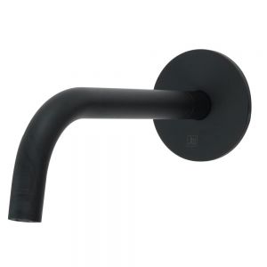 JTP VOS Matt Black Wall Mounted Slim Basin Spout 150mm