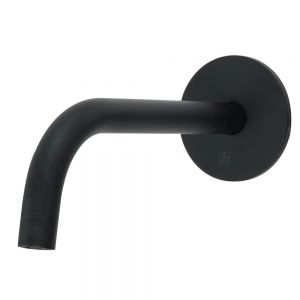 JTP VOS Matt Black Wall Mounted Slim Basin Spout 200mm