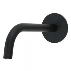 JTP VOS Matt Black Wall Mounted Slim Basin Spout 250mm