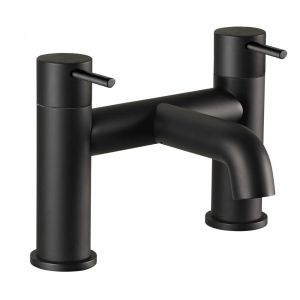 JTP VOS Matt Black Deck Mounted Bath Filler Tap