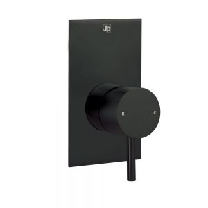 JTP VOS Matt Black Single Outlet Manual Shower Valve