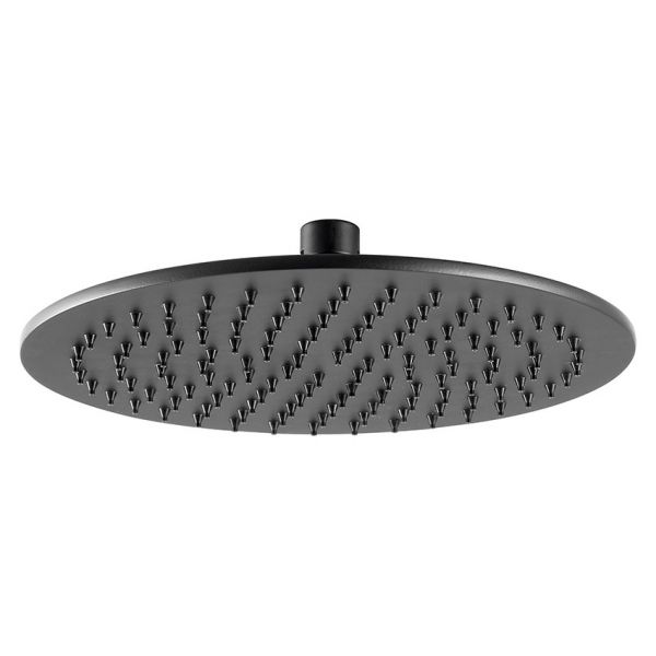 JTP VOS Matt Black 250mm Round Shower Head