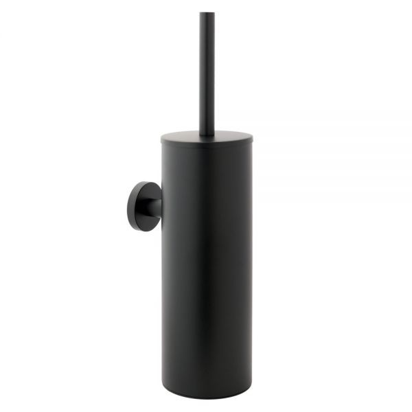 JTP VOS Hospitality Matt Black Wall Mounted Toilet Brush Set