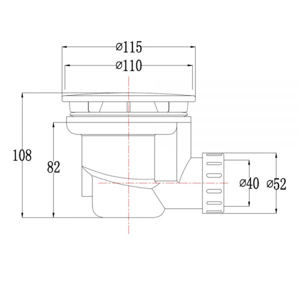 JTP VOS Matt Black Shower Waste #2