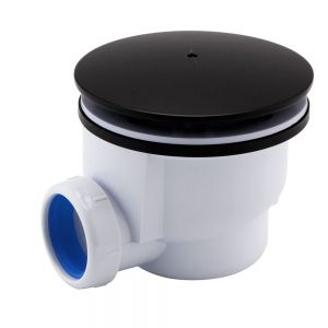 JTP VOS Matt Black Shower Waste