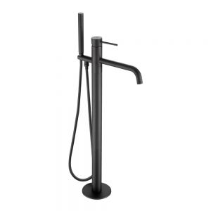 JTP VOS Matt Black Floor Standing Bath Shower Mixer Tap