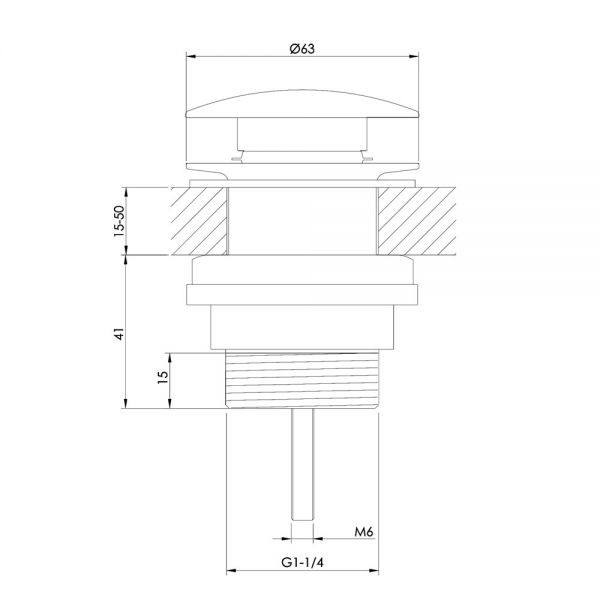 JTP VOS Matt Black Universal Basin Waste #2