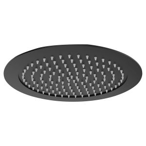 JTP VOS Matt Black 300mm Round Ceiling Recessed Shower Head