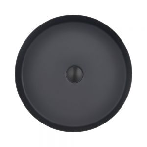 JTP VOS Matt Black Round Countertop Basin 360 x 360mm