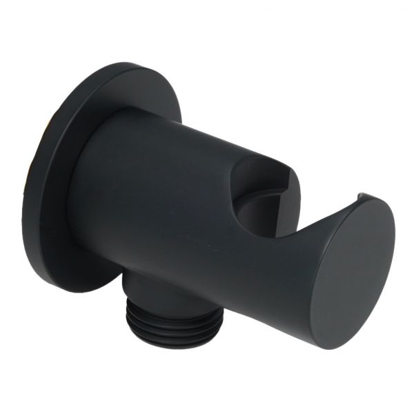 JTP VOS Matt Black Wall Outlet Elbow 28ELBOWWSMB
