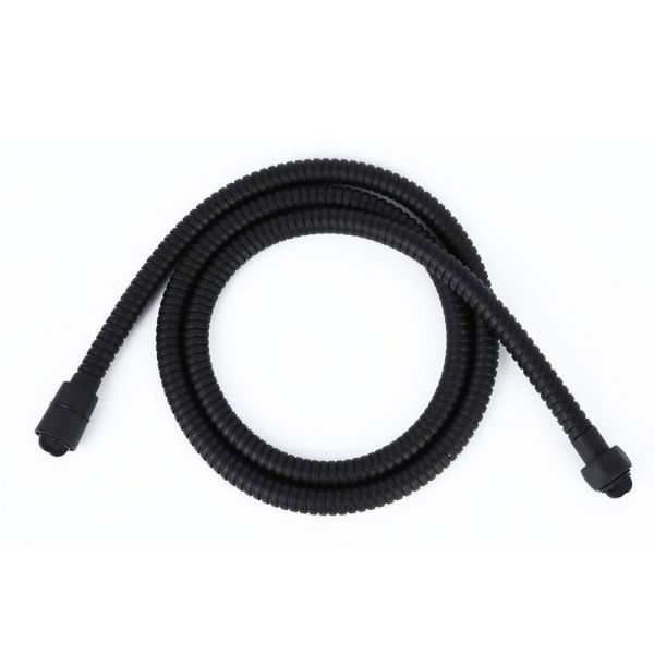 JTP VOS Matt Black Metal Shower Hose 1500mm