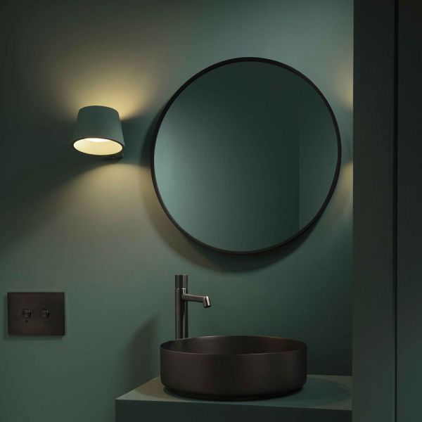 JTP VOS Matt Black Round Bathroom Mirror 600mm #2