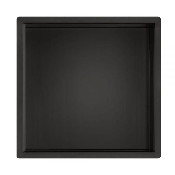 JTP Matt Black Shower Niche 300 x 300mm