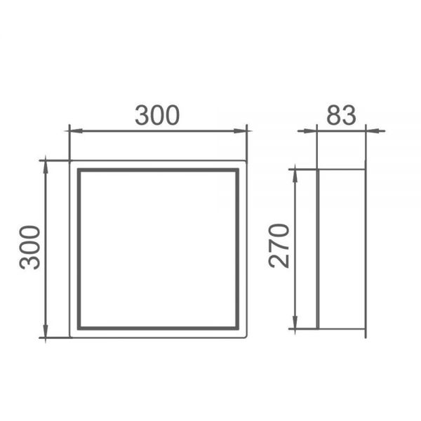 JTP Matt Black Shower Niche 300 x 300mm #2