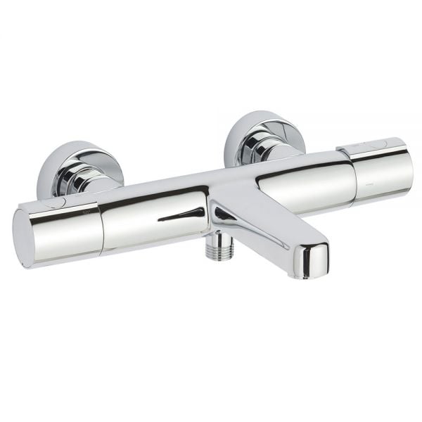 JTP Hugo Chrome Wall Mounted Thermostatic Bath Shower Mixer Tap