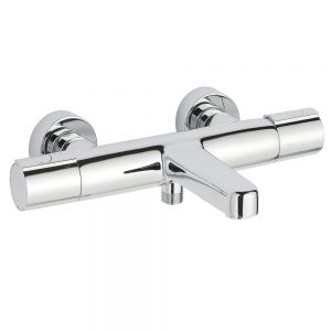 JTP Hugo Chrome Wall Mounted Thermostatic Bath Shower Mixer Tap