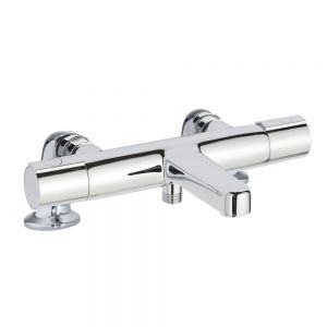 JTP Hugo Chrome Deck Mounted Thermostatic Bath Shower Mixer Tap