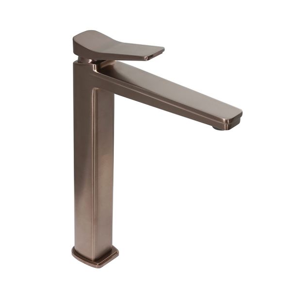 JTP HIX Brushed Bronze Tall Basin Mixer Tap