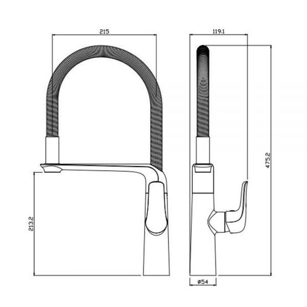 Highlife Linton Chrome Flexi Spray Kitchen Mixer Tap #2