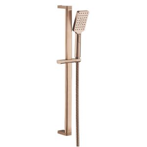 JTP HIX Brushed Bronze Slide Rail Shower Kit with Square Handset and Hose