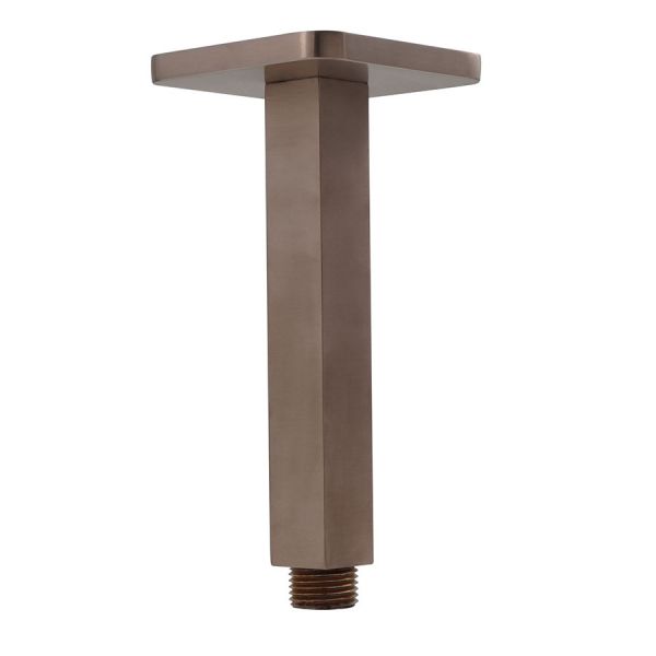 JTP HIX Brushed Bronze 150mm Square Ceiling Mounted Shower Arm