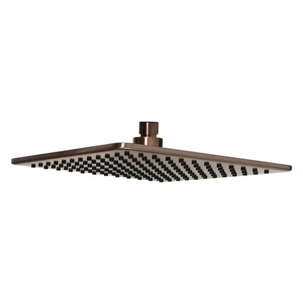 JTP HIX Brushed Bronze 250mm Square Shower Head