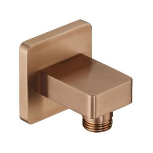 JTP Brushed Bronze Square Wall Outlet Elbow