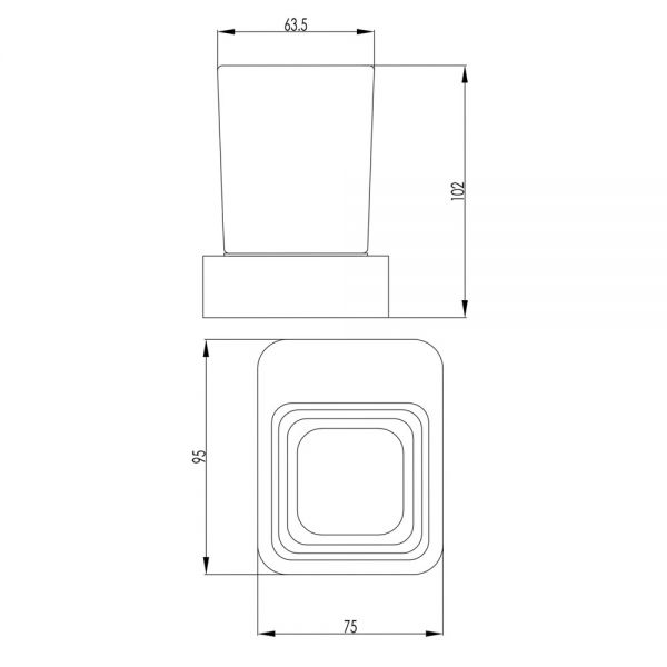 JTP HIX Chrome Wall Mounted Tumbler Holder #2