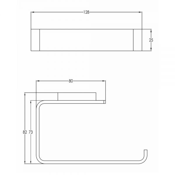 JTP HIX Chrome Wall Mounted Toilet Roll Holder #2