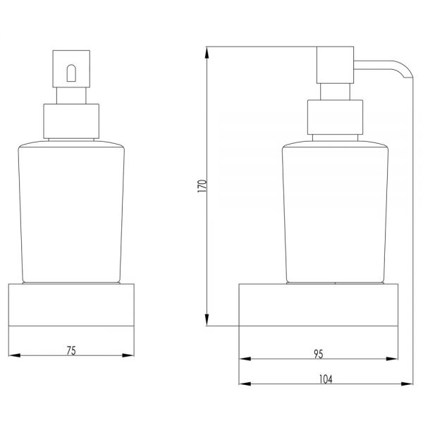 JTP HIX Chrome Wall Mounted Soap Dispenser #2